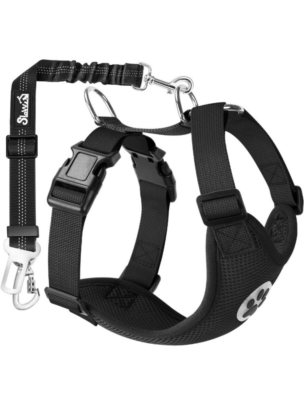 Adjustable Dog Car Harness & Seatbelt Combo - Safe Travel for Pets, Easy Fit